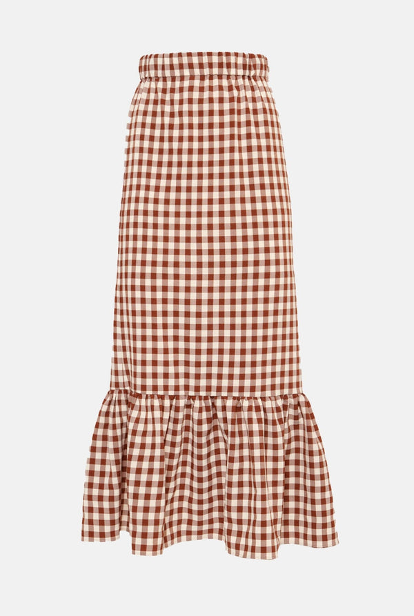 Miranda skirt vichy marron