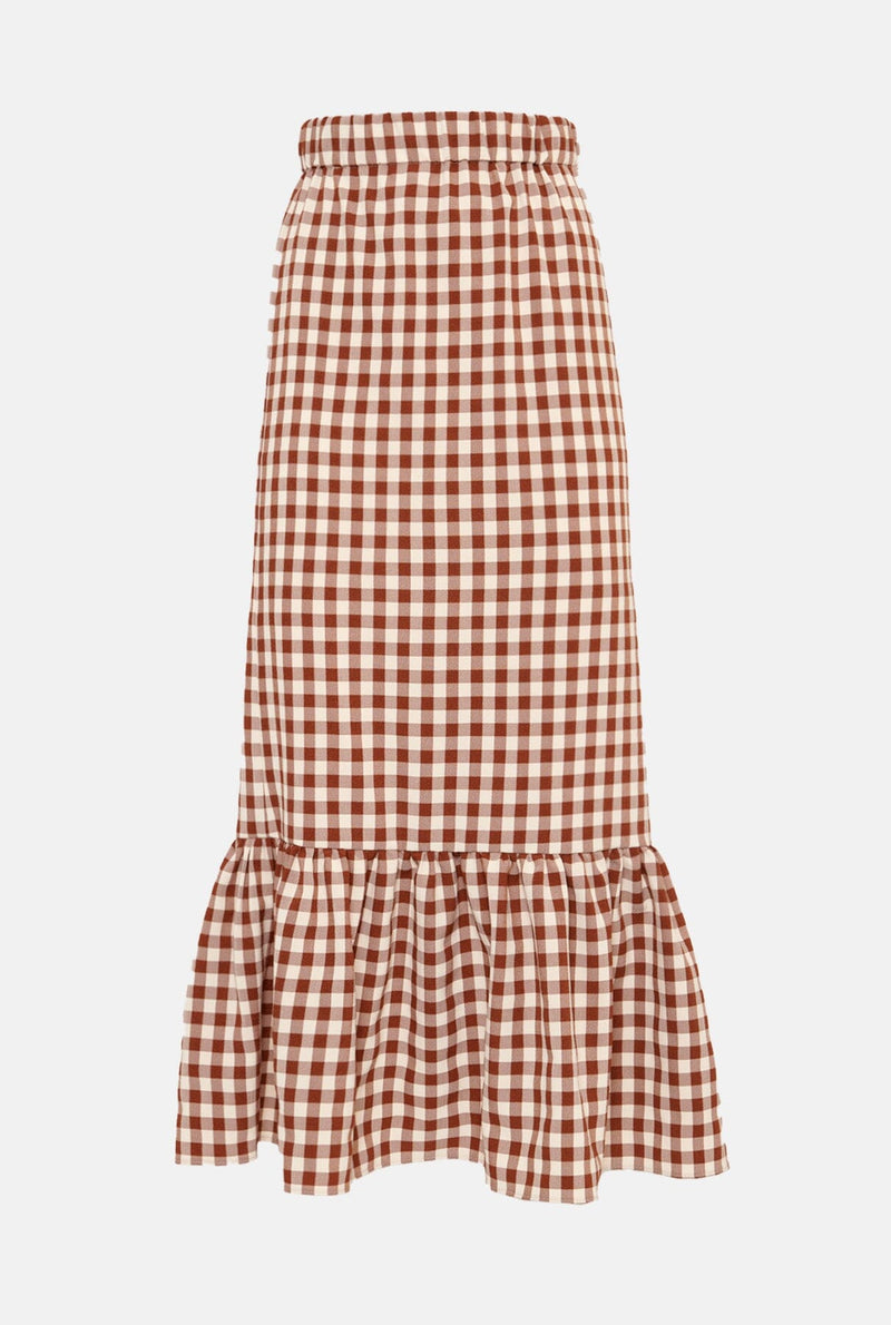 Miranda skirt vichy marron