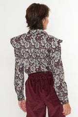 Miru Flowers Burgundy