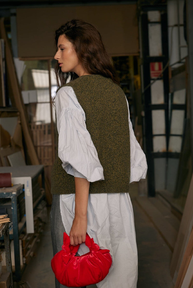 Mumi Bow Vest Olive