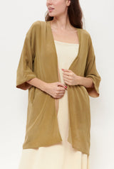 Niko Reversible Nude Long Jacket Natural Dye - Pre Order
