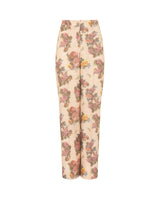 Pantalón de algodón estampado floral naranja