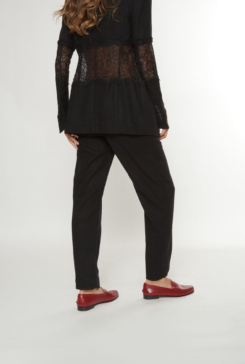Pantalón de lino negro