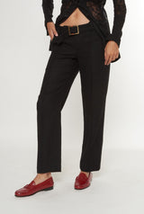 Pantalón de lino negro