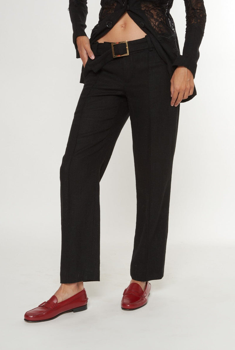 Pantalón de lino negro