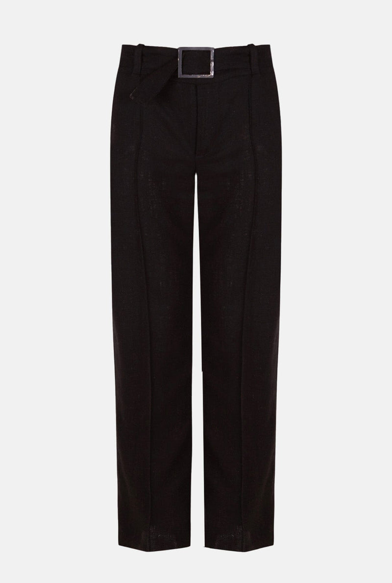 Pantalón de lino negro