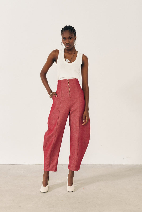 Pantalon globo rojo