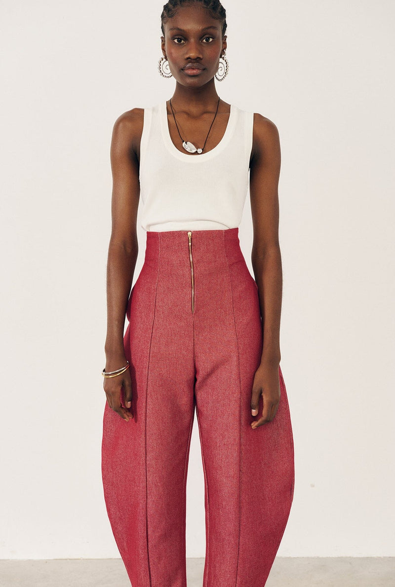 Pantalon globo rojo