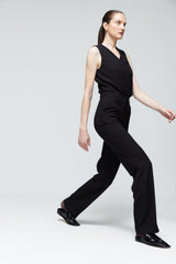 Pantalón recto lana negro