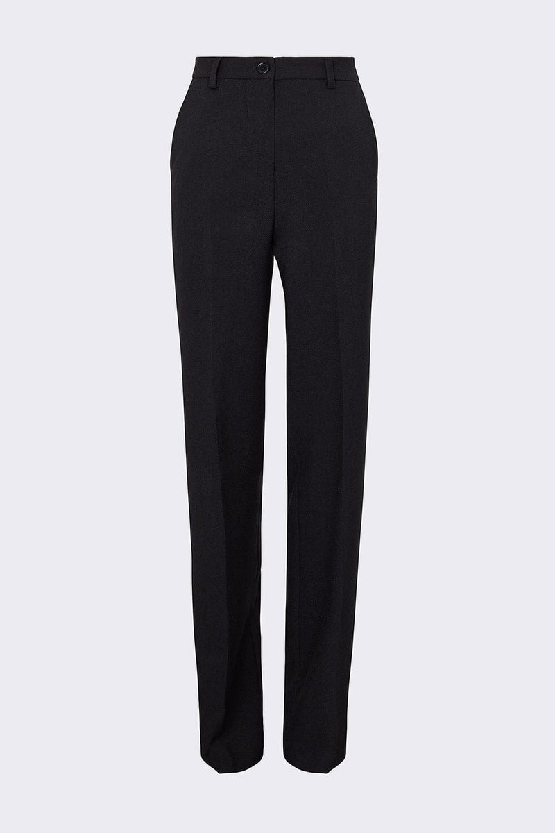 Pantalón recto lana negro