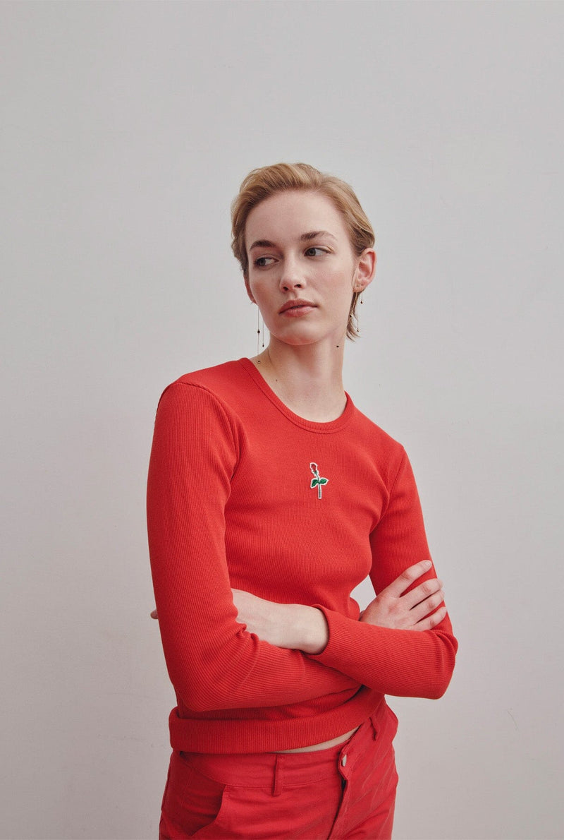 Red Long Tee