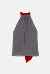 Halter Reversible Grey/Red Top Natural Dye - Pre Order