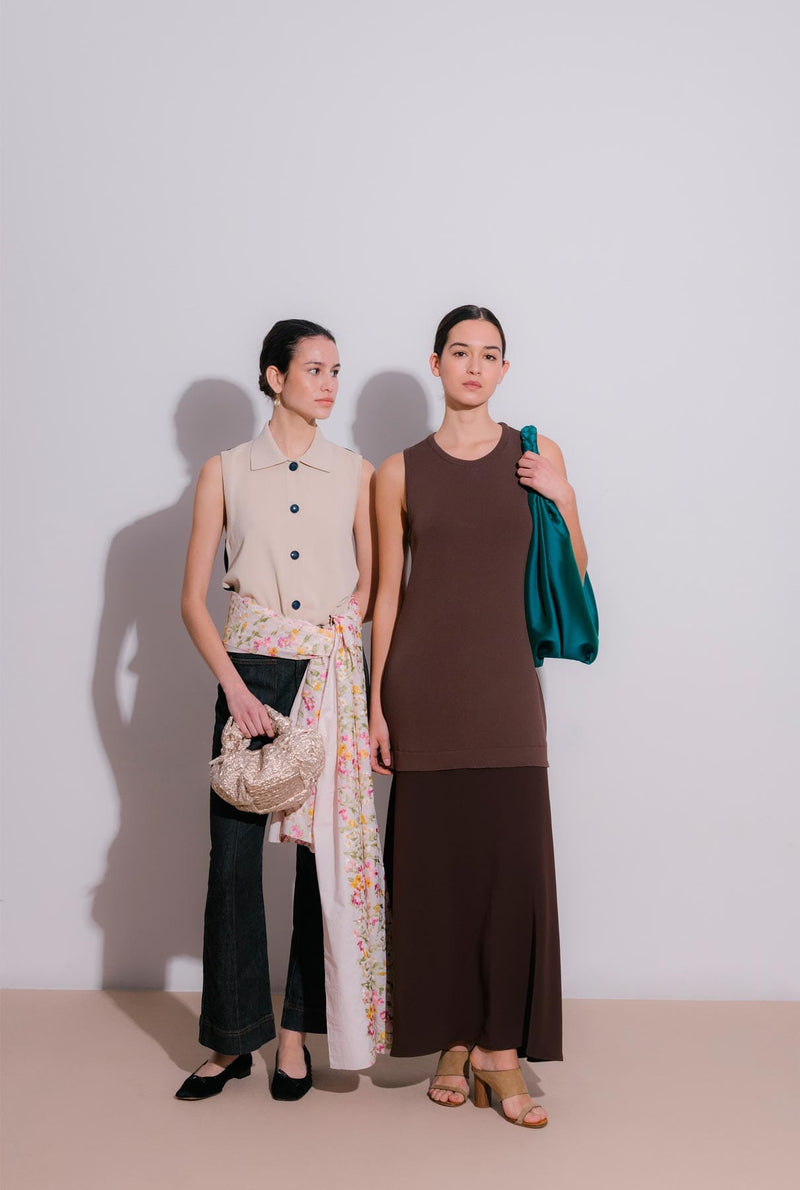 Sandra Dress  Brown