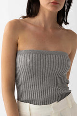 Strapless top grey