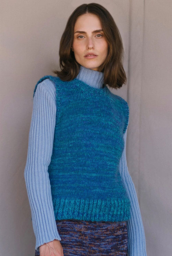 Teddy vest blue