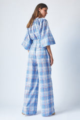 Thalia Pants Blue Checks