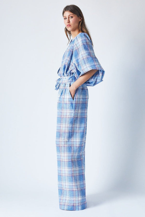 Thalia Pants Blue Checks
