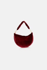 The Baby Gondola bag velvet Burgundy