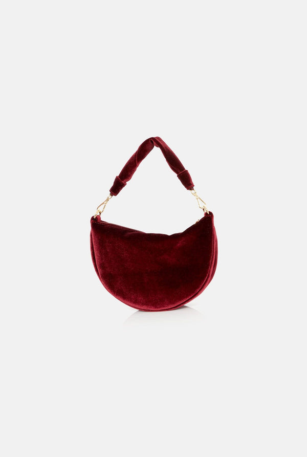 The Baby Gondola bag velvet Burgundy
