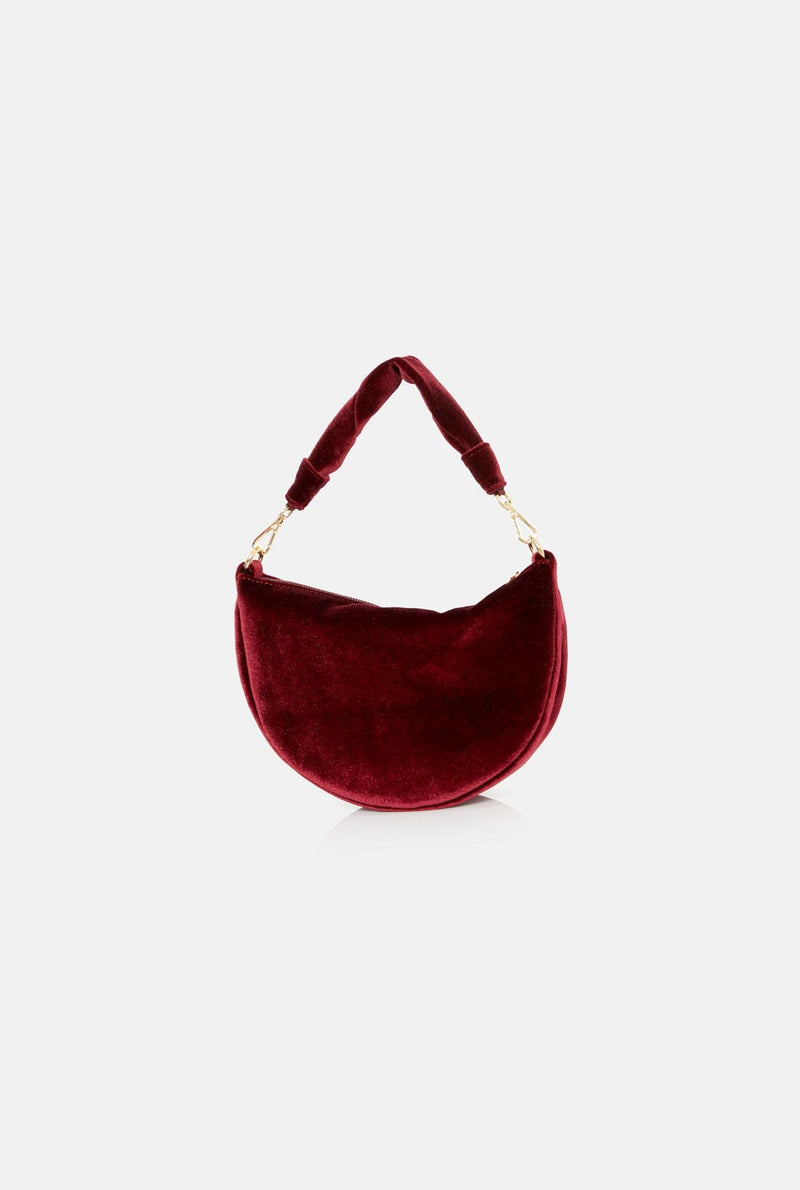 The Baby Gondola bag velvet Burgundy