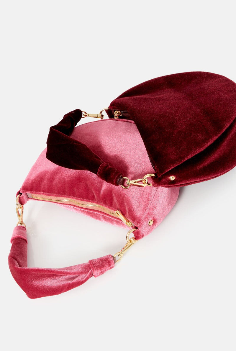 The Baby Gondola bag velvet Burgundy