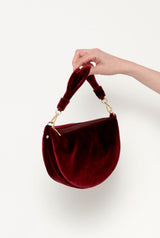 The Baby Gondola bag velvet Burgundy