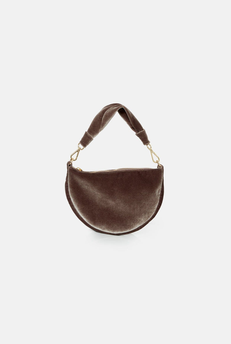 The Baby Gondola bag velvet Taupe