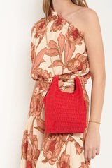 The baby julia bag Raso Plisé red