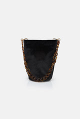 The Mini Cube Bag velvet black