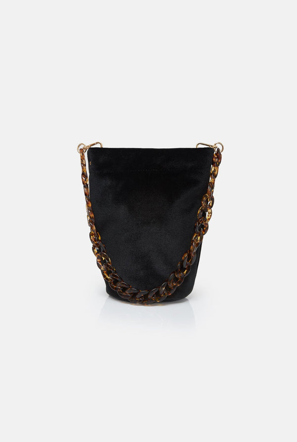 The Mini Cube Bag velvet black