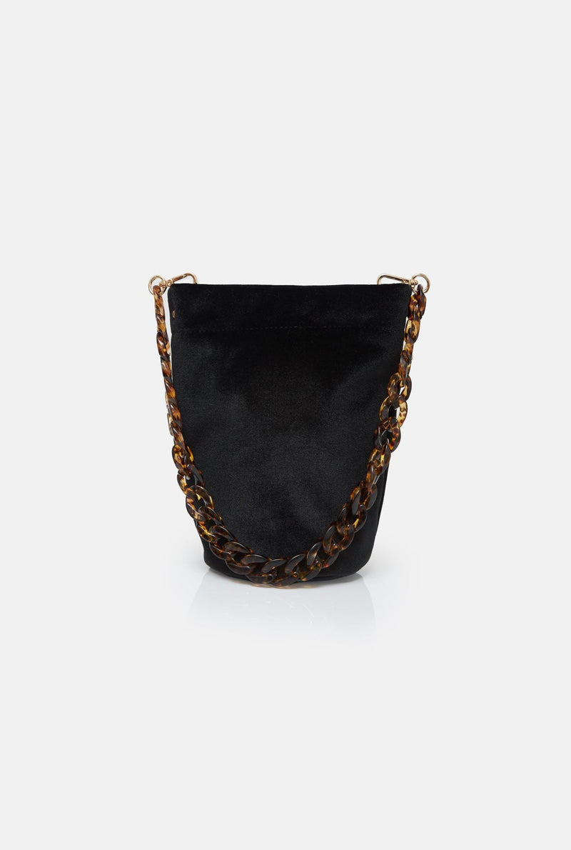 The Mini Cube Bag velvet black