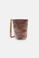 The Mini Cube Bag velvet topo