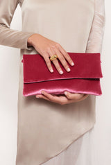 The Sara Bag Velvet pink