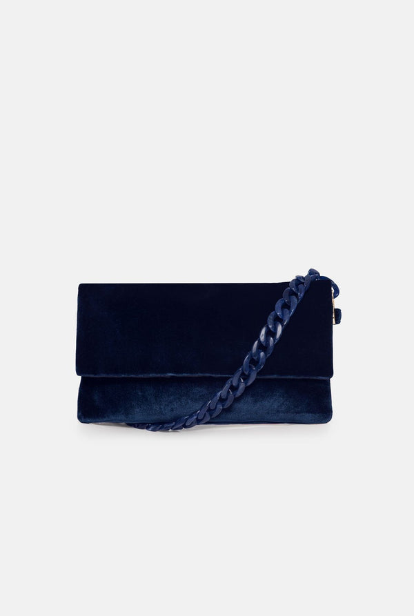 The Sara Bag Velvet blue