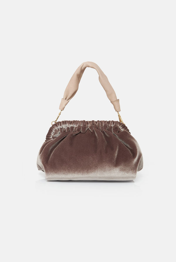 The Zumaia bag new velvet topo