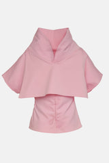 Top cuello y capa - pink