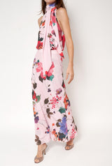 Top Halter con Lazada Flores Acuareladas PRE-ORDER