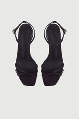 Uma Sandals in Black Leather