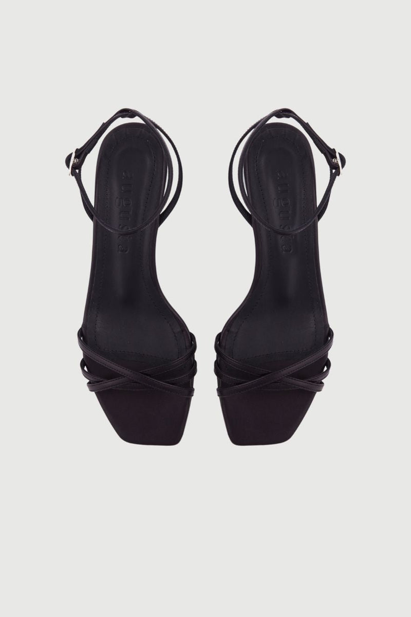 Uma Sandals in Black Leather