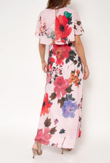Vestido capelina flores acuareladas PRE-ORDER