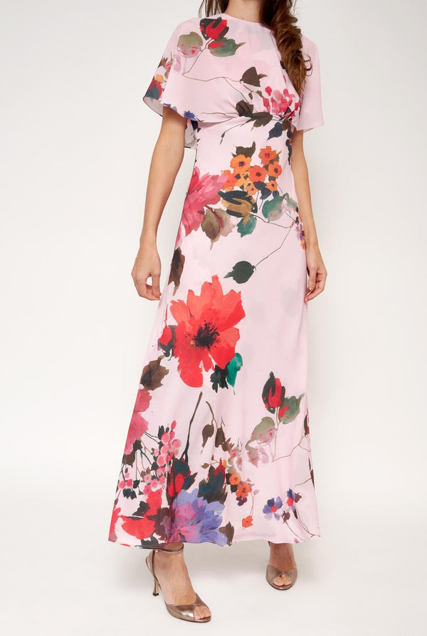 Vestido capelina flores acuareladas PRE-ORDER