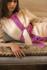 Vestido cápsula Macarena filo buganvilla