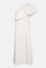 Vestido con volante - blanco