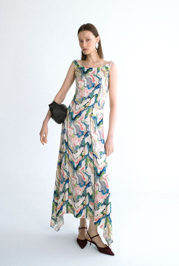 Vestido estampado escote