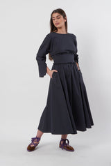 Vestido fajín - azul