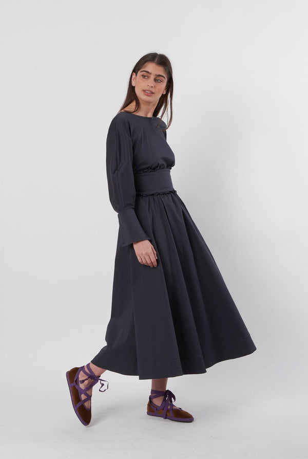 Vestido fajín - azul