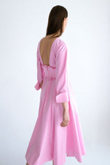 Vestido fajín - rosa