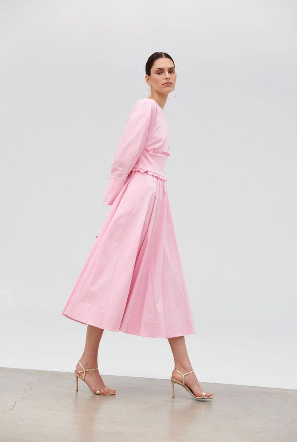 Vestido fajín - rosa