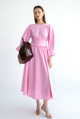 Vestido fajín - rosa