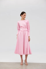 Vestido fajín - rosa